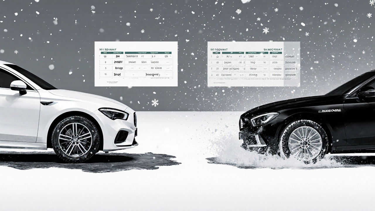 Сравнение тормозного пути: зимние и всесезонные шины на льду в тесте в Казани.